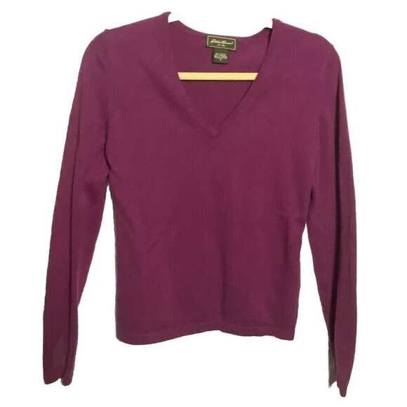 Eddie Bauer Womens Sweater Size Small Long Sleeve V Neck Lightweight Top - Picture 1 of 6